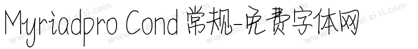 Myriadpro Cond 常规字体转换